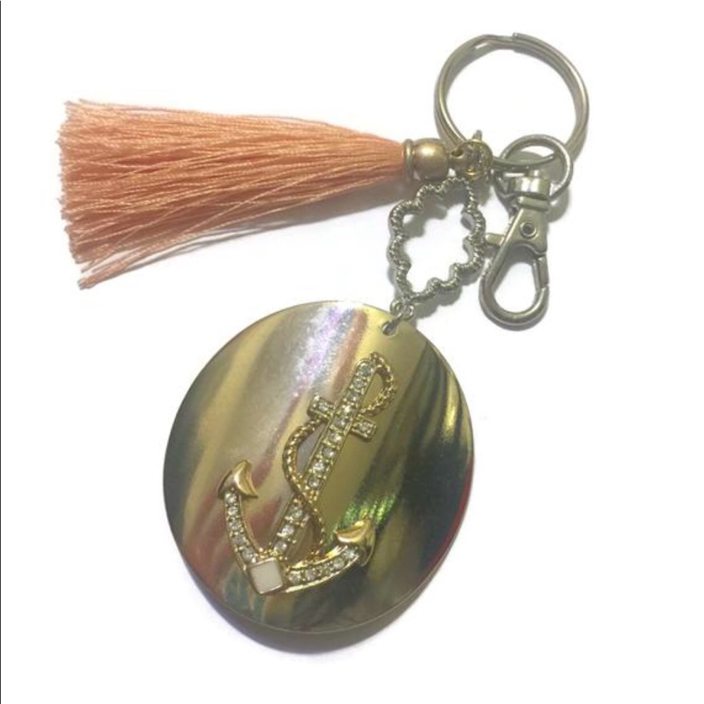 HANDMADE/BNWT • ANCHOR MEDALLION KEYCHAIN
